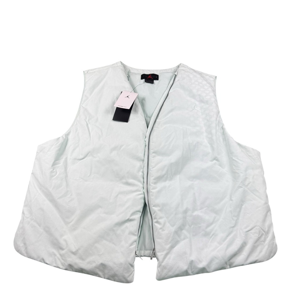 Jordan Light Blue Therma Fit Snap Zip Mens Vest 2XL HQ8823-394 NWT
